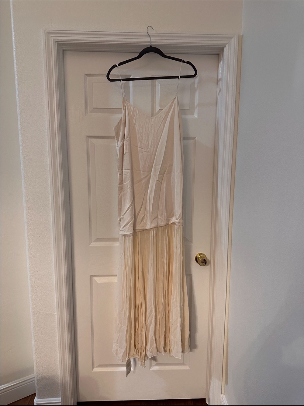 Abercrombie & Fitch Cream Maxi Slip Dress